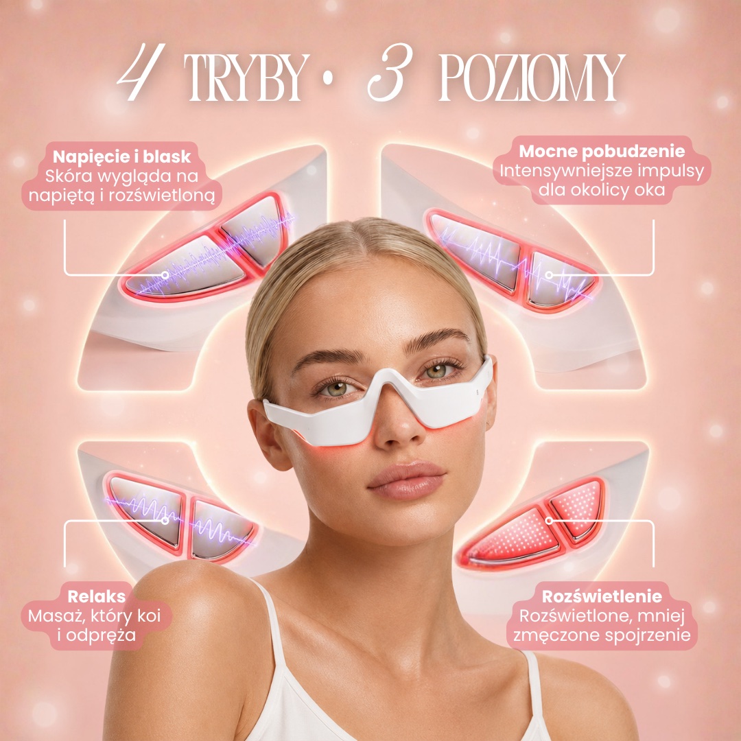 4 tryby i 3 poziomy intensywności GlowUp: napięcie i blask, mocne pobudzenie, relaks, rozświetlenie